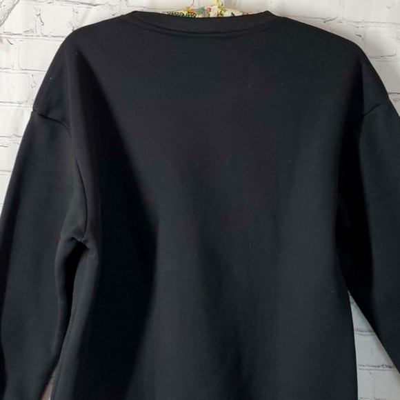 NWOT Skull & Flower Print Pullover Sweatshirt Casual Long Sleeve Crew Neck Sz M - Picture 11 of 12